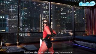 Camsoda - Big Butt Kelsi Monroe As Elastigirl Gets Her Pussy Wet