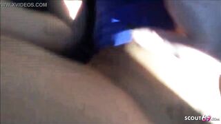 German Hitchhiker Teen Blanche Cheating Fuck in Car Bareback by Stranger