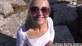skinny hot blonde german teen fucks at userdate outdoor