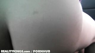 hot babe - Jenna Monroe sucks dick in the car