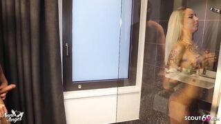 Skinny German Teen Anni get Fuck and Facial after Shower