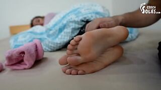 Sexy small feet of Czech girl, foot worship