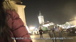 Czech amateur banged in public pov