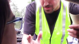 Hot - Small-Frame Babe Fucks The Parking Attendant