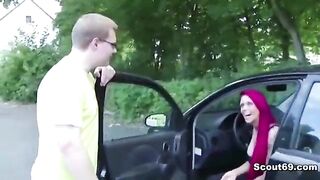 German Redhead Teen With Big Tits Seduce to Fuck by Step-Dad